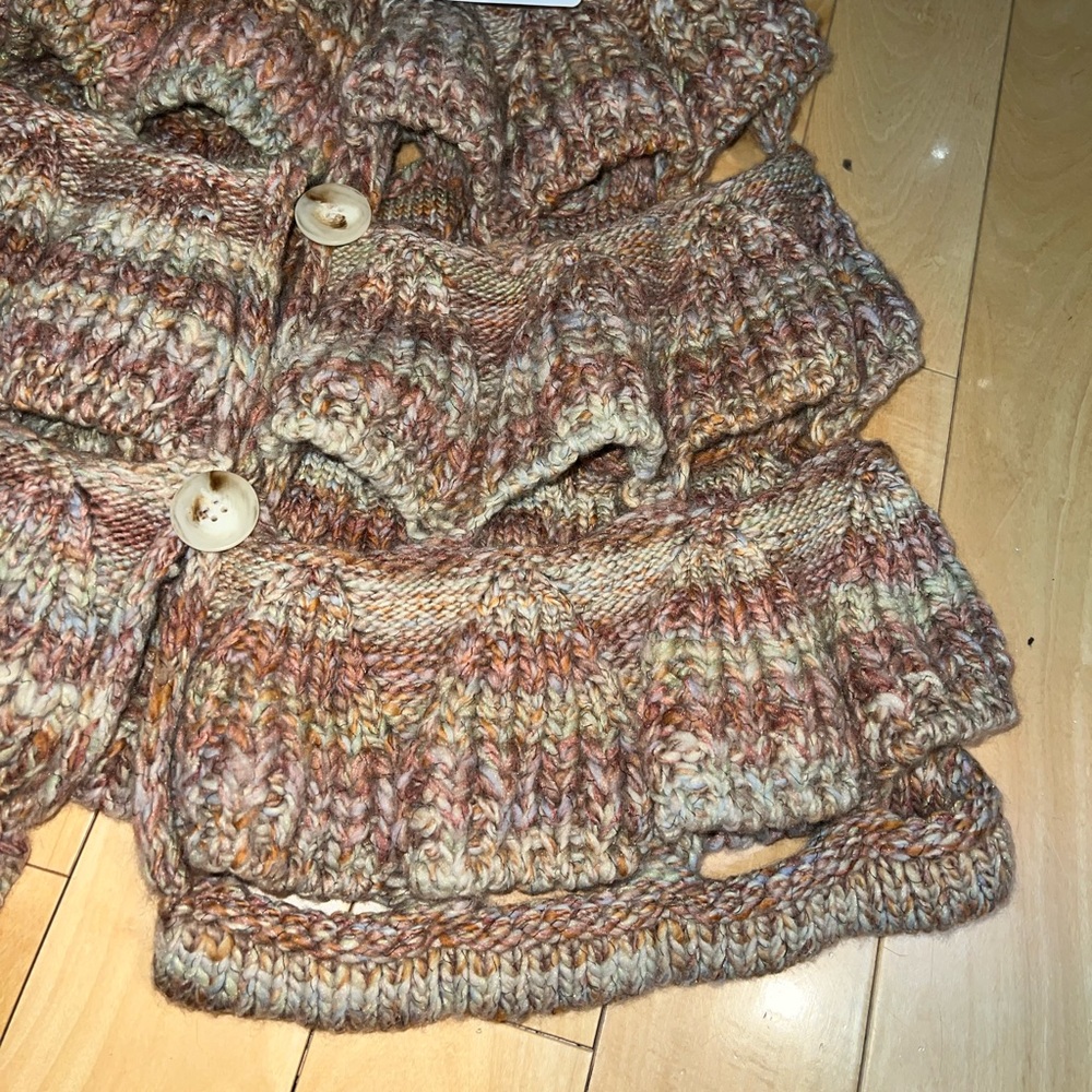 Hand knitted heavy cape/shawl